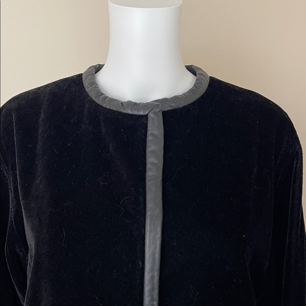 Authentic Dolce & Gabbana Black Jacket with Leather Trim. Made in Italy. - Picture 2 of 7
